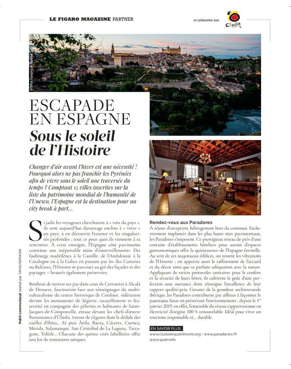 Toledo, protagonista de la revista francesa Fígaro Magazine en su número ‘Escapadas de Otoño’