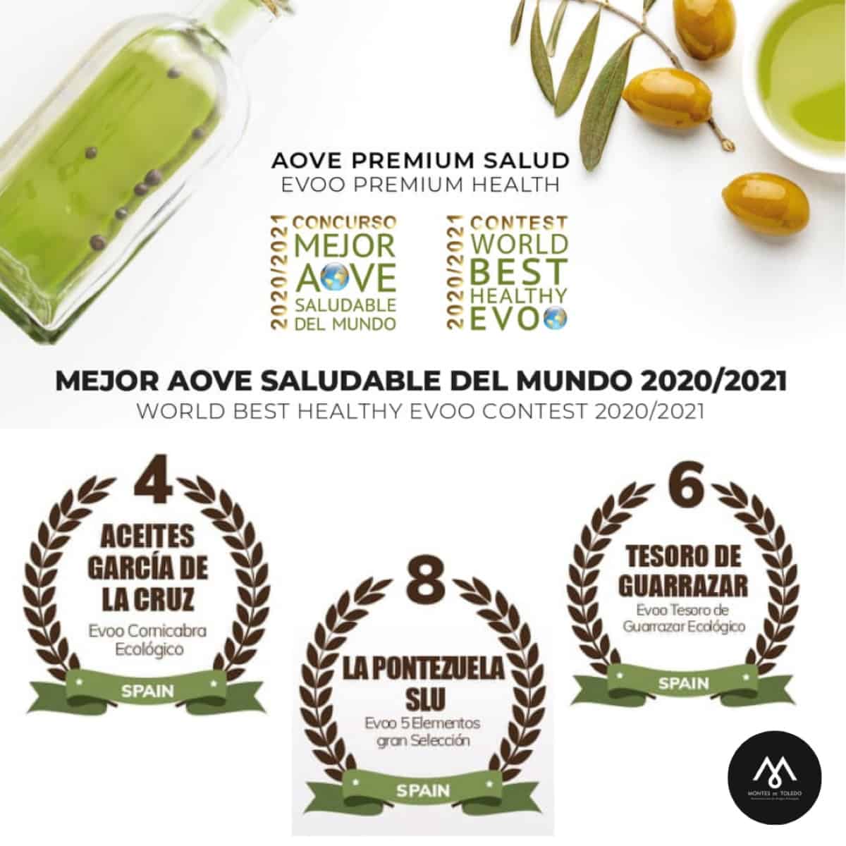 3 AOVES DOP Montes de Toledo destacan entre los más saludables del mundo
