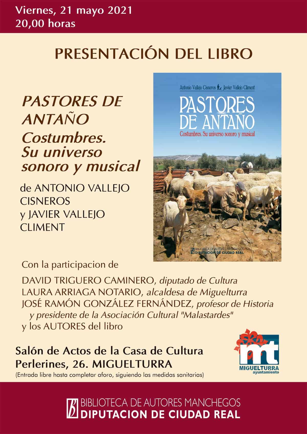 Presentarán mañana libro “Pastores de antaño: costumbres” en la Casa de la Cultura de Miguelturra