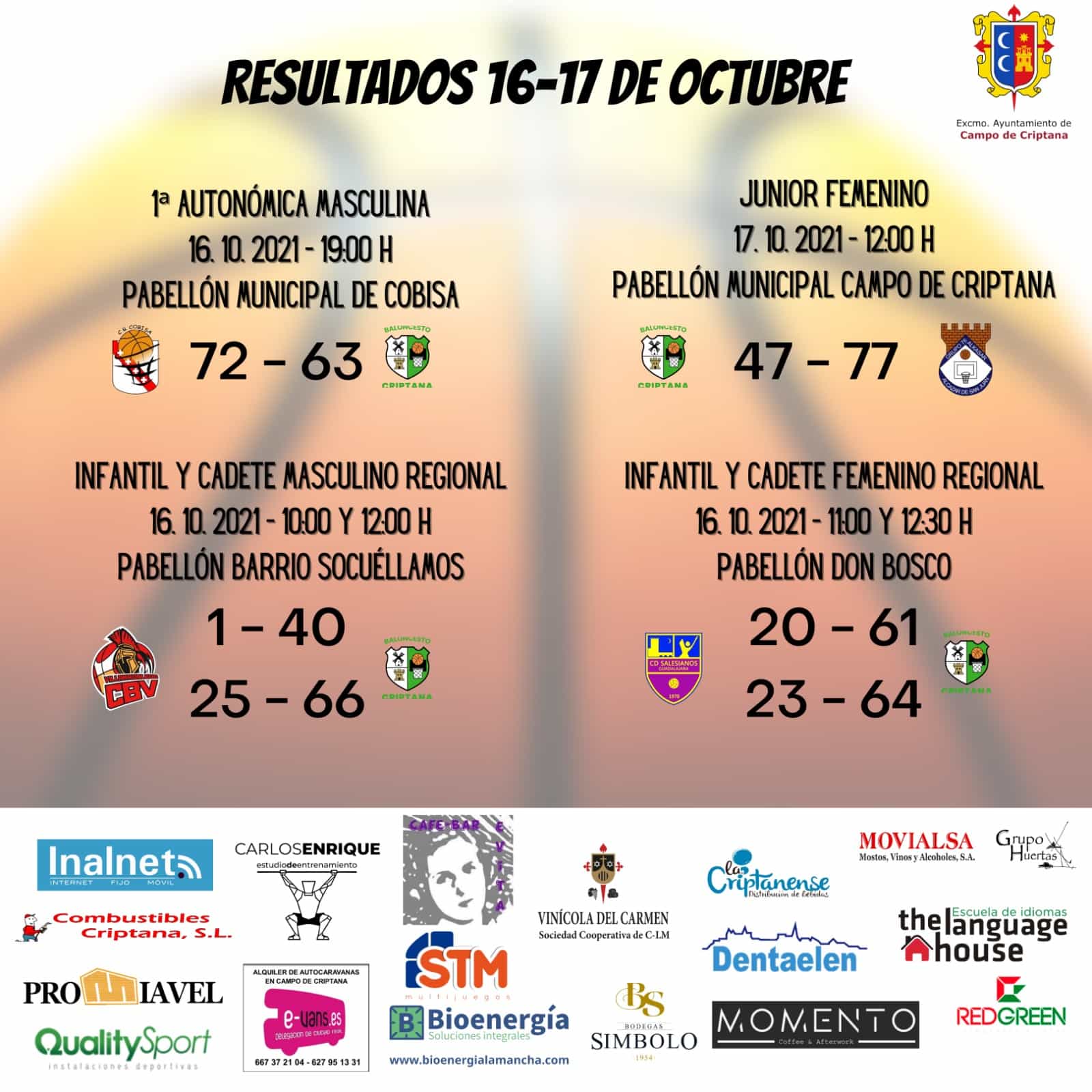 El equipo senior de Baloncesto Criptana cae en su primer partido de la competición
