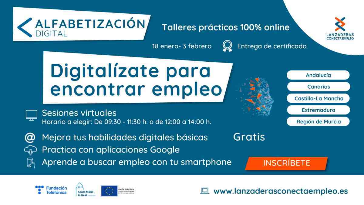 La inscripción para participar en “Alfabetización Digital” estará abierta hasta el 11 de enero