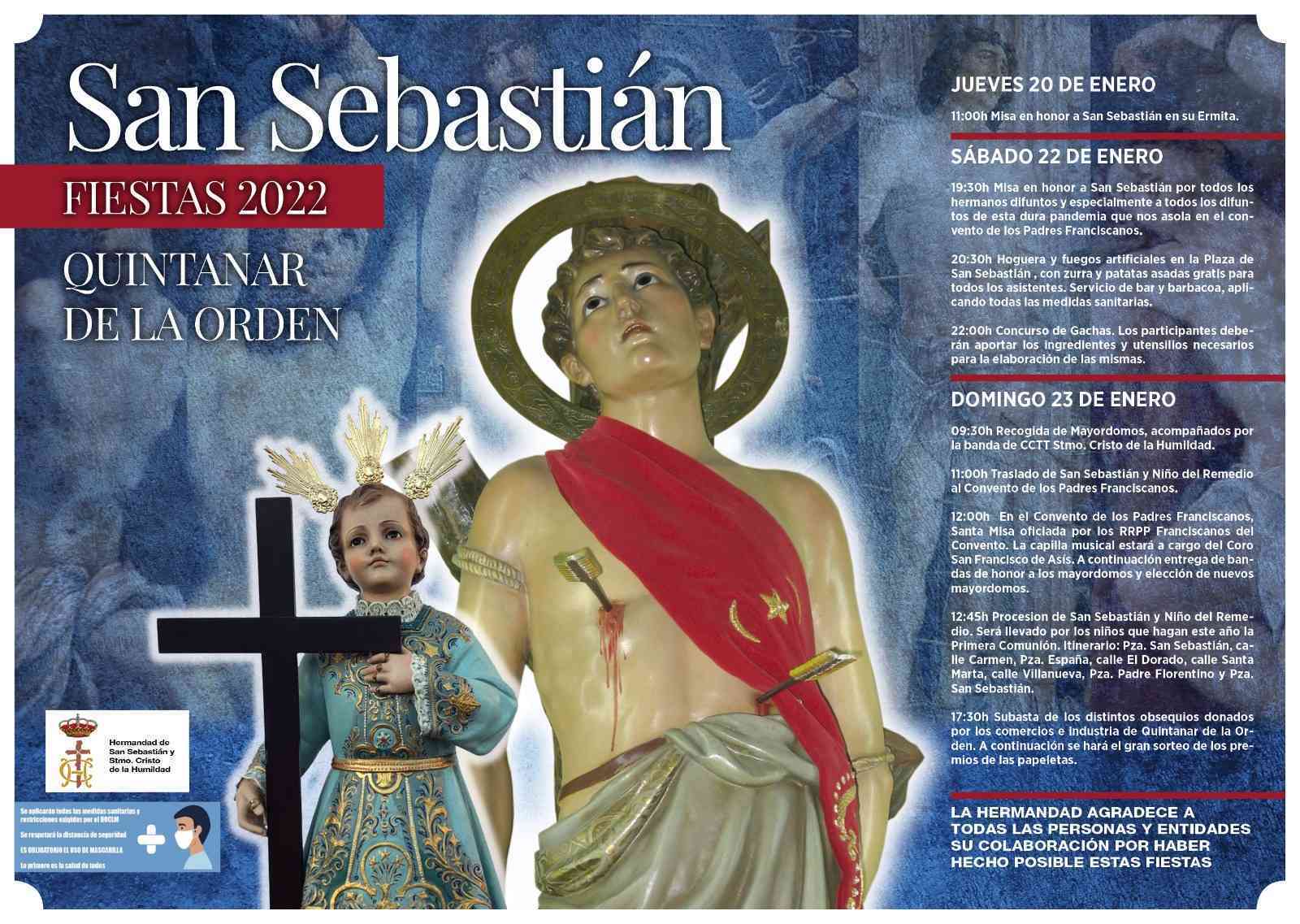 Quintanar de la Orden celebrará la festividad de San Sebastián el próximo fin de semana