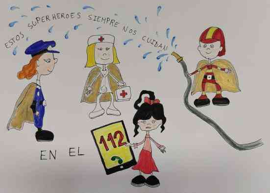 El colegio ‘Santa Ana’ de Cuenca gana la X edición del Concurso de Dibujo Escolar del Servicio de Atención de Emergencias 1-1-2