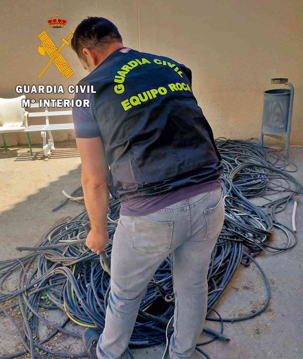 Detenido un grupo delictivo, formado por toledanos, por robos de cableado de cobre en una empresa de La Guarda