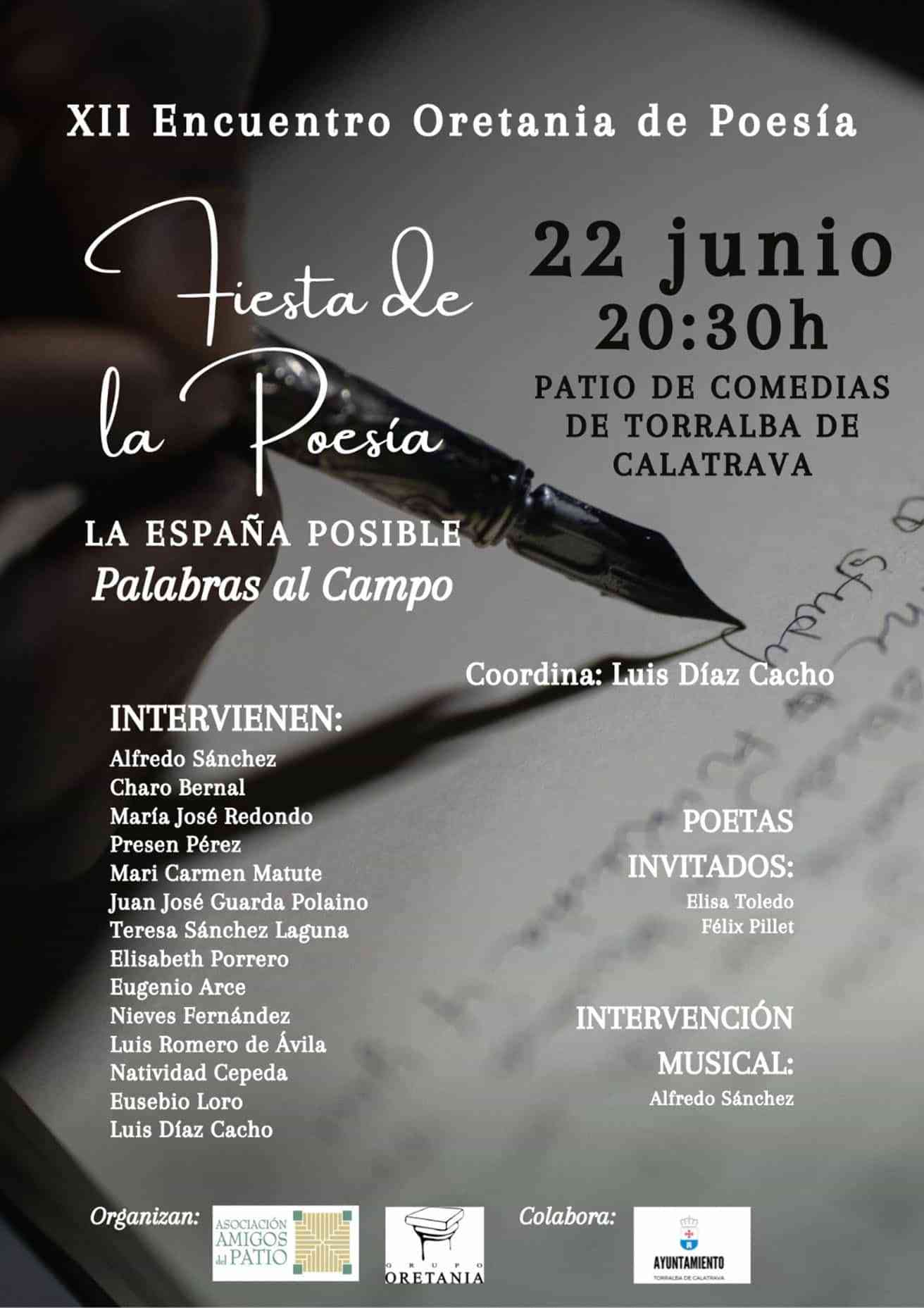 Esta tarde en Torralba de Calatrava, los poetas de “Palabras al campo” darán su visión en ‘La España posible’ sobre la ‘España vaciada’