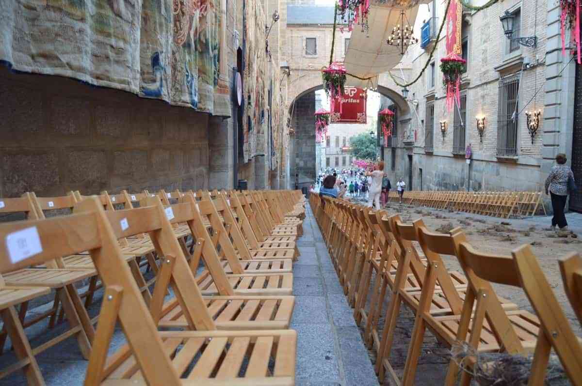 El 7 de junio salen a la venta las 1.500 sillas para la procesión del Corpus Christi de Toledo