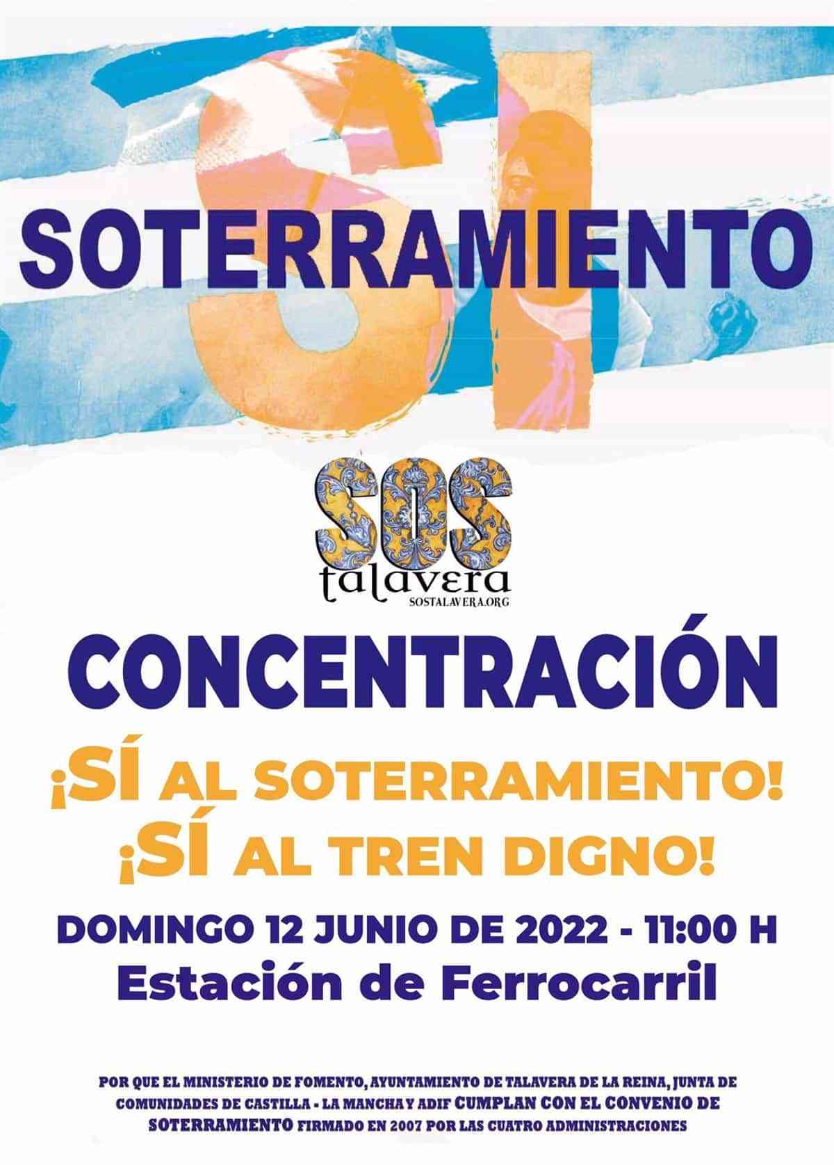 SOS Talavera convoca una concentración este domingo para pedir el soterramiento de vías del AVE en la ciudad