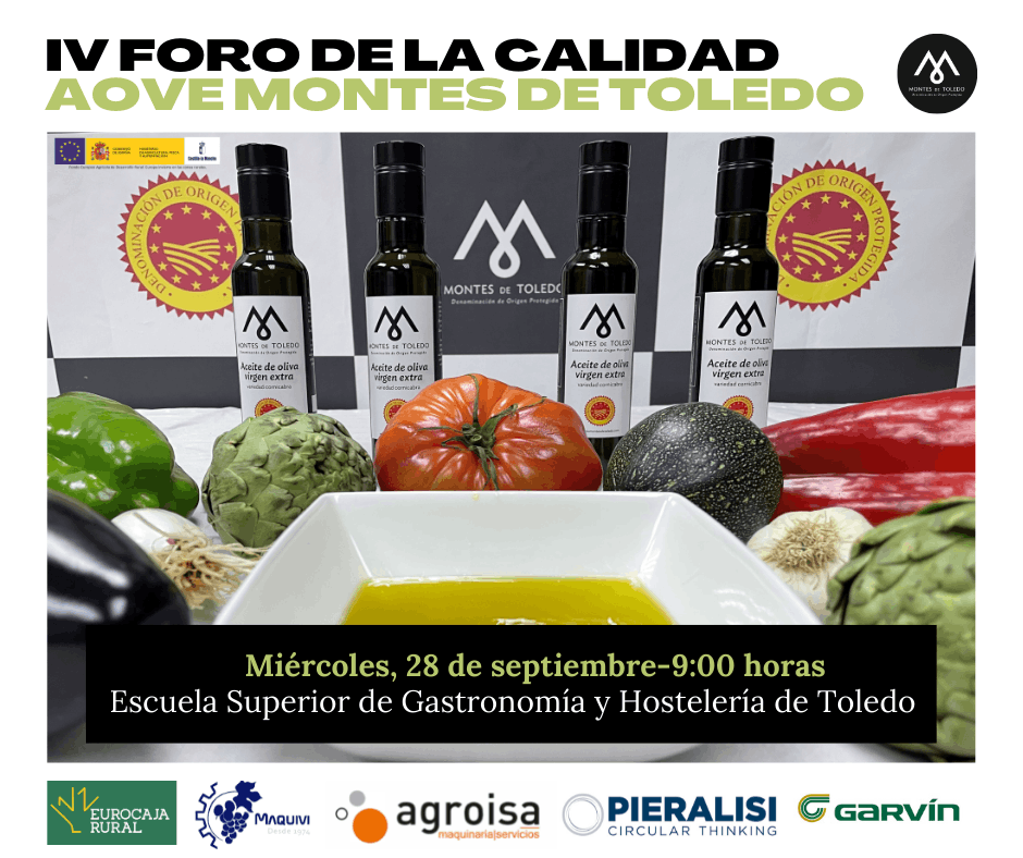 Expertos del sector oleícola nacional se reunirán, el próximo 28 de septiembre, en El IV Foro de la Calidad de La DOP Montes de Toledo
