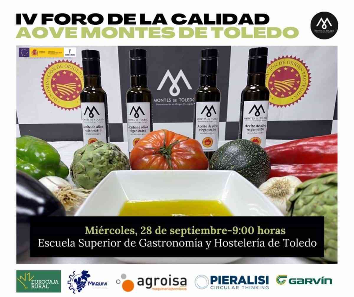 Expertos del sector oleícola nacional se reunirán en el IV Foro de la Calidad de la DOP Montes de Toledo el miércoles 28