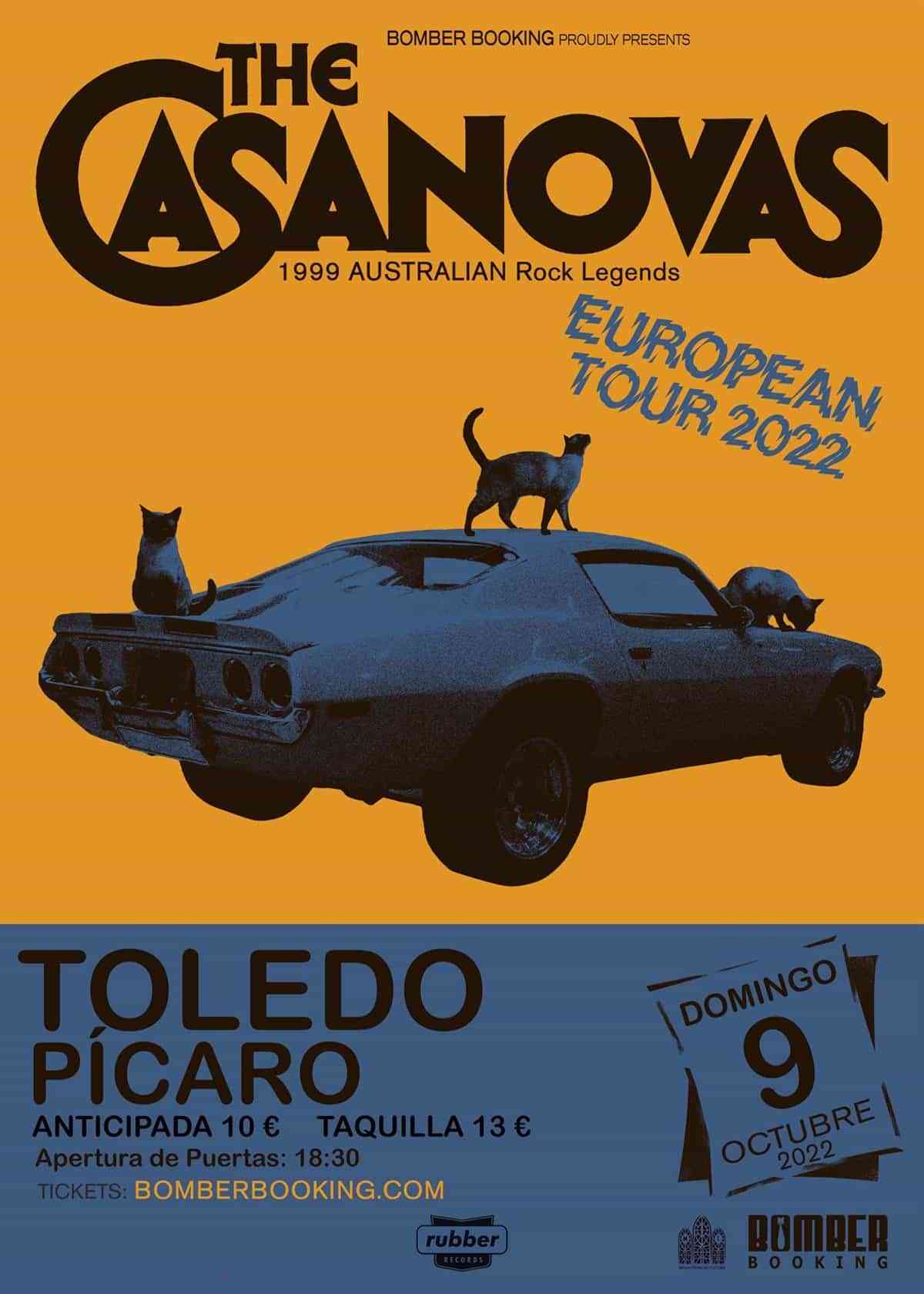La gira europea de los australianos The Casanovas recala en Toledo este domingo