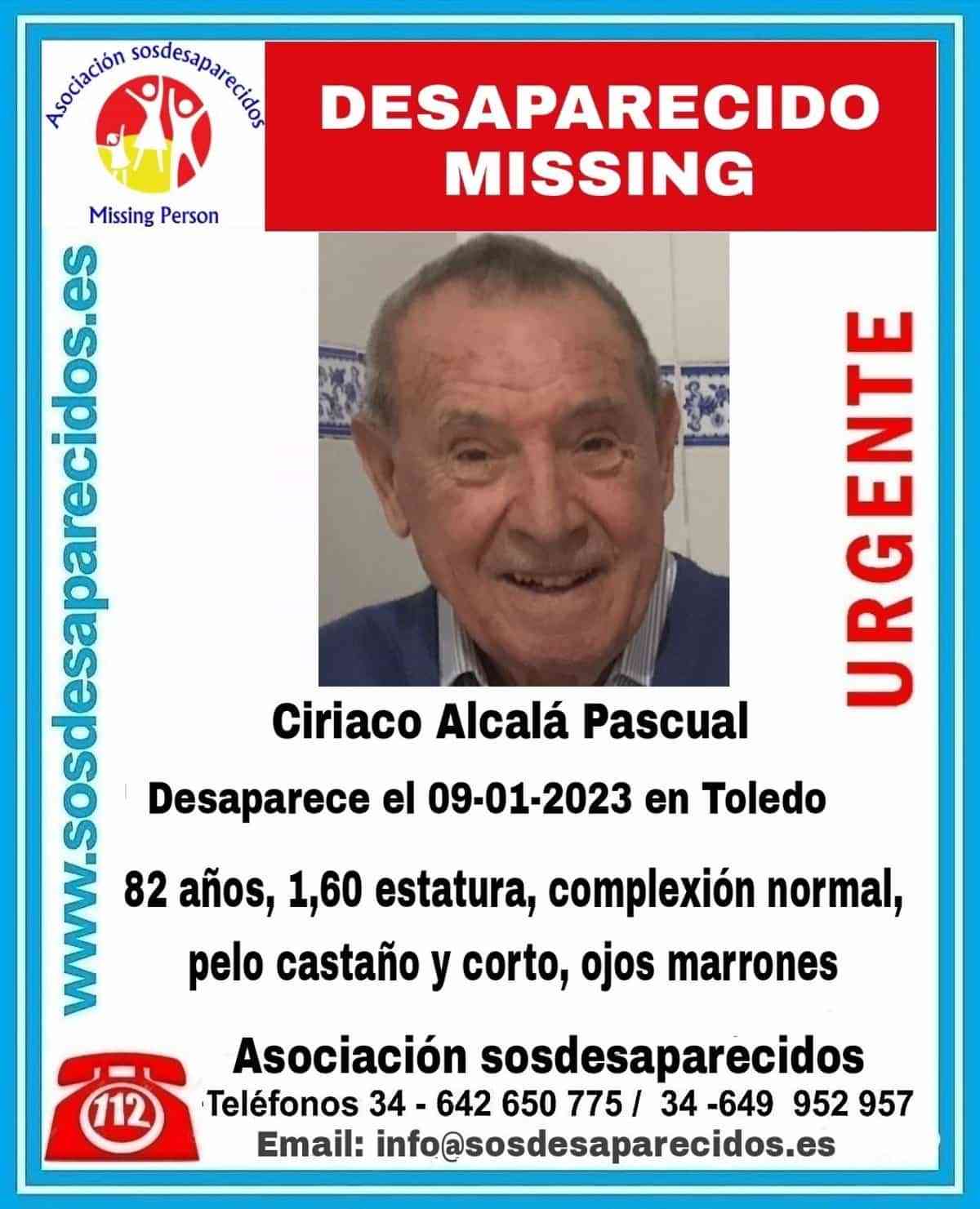 Drones intensifican las labores de búsqueda de un anciano de 82 años en Toledo desparecido este lunes