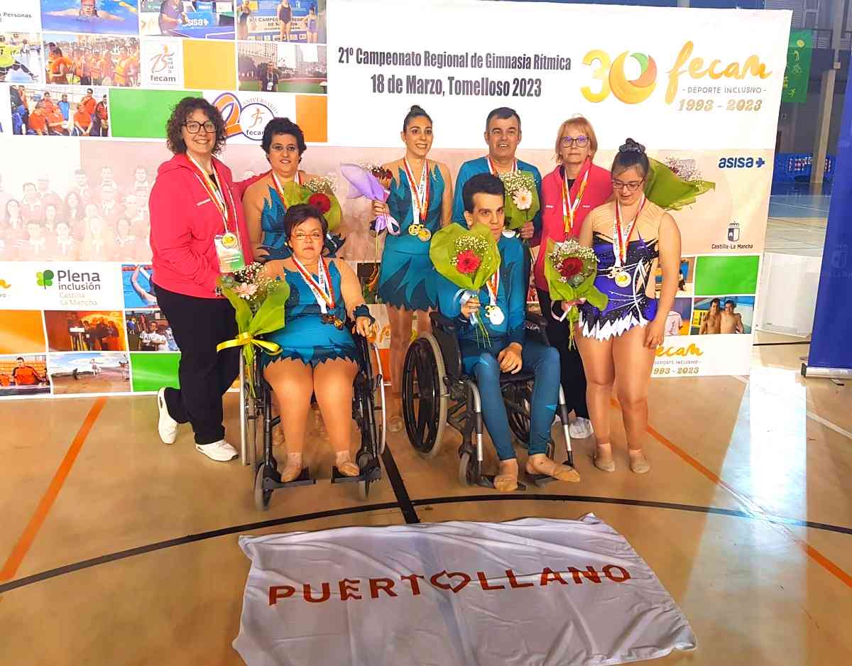 El Club Deportivo Fuente Agria de Puertollano obtuvo 6 medallas en el Campeonato Regional de Gimnasia Rítmica para personas con discapacidad