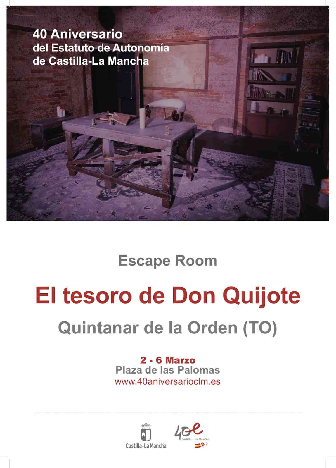 Quintanar de la Orden contará con un Escape Room los días 2, 3, 4, 5 y 6 de marzo