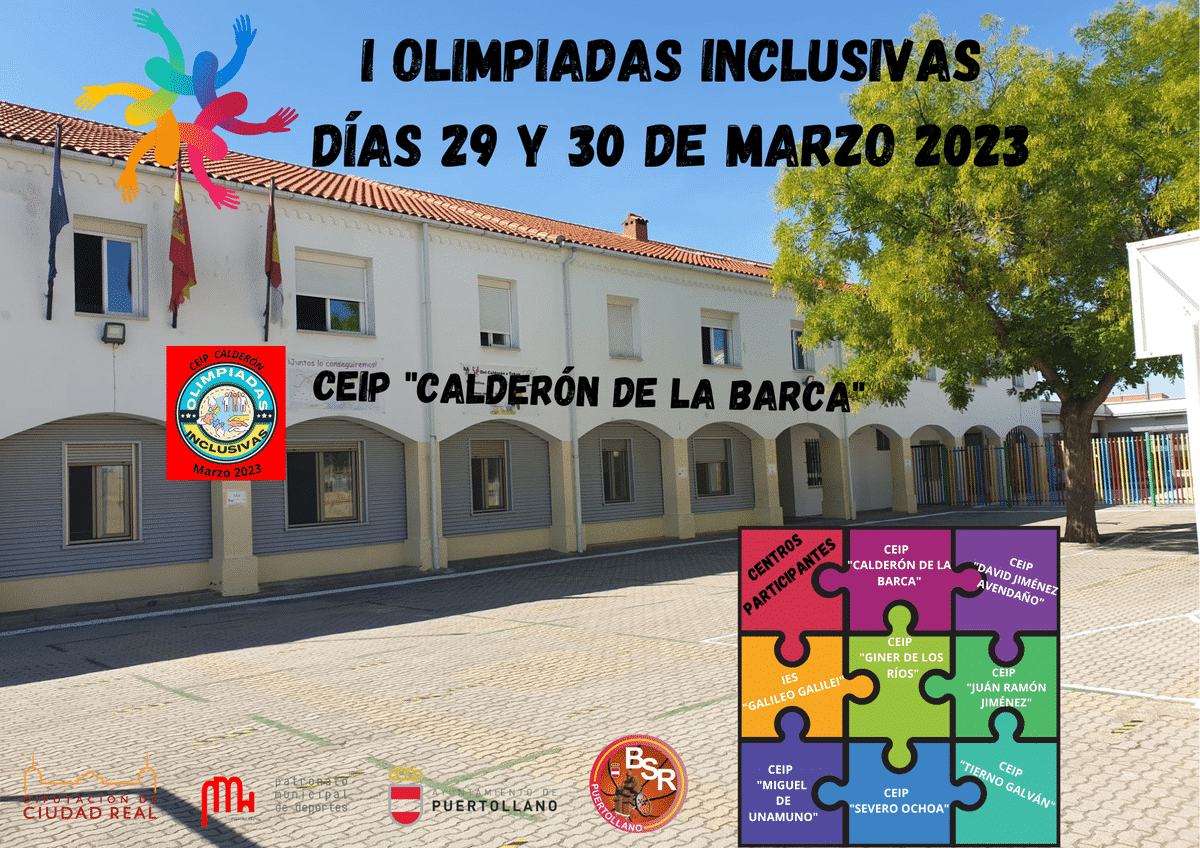 I Olimpiadas Inclusivas Centros Educativos en el CEIP Calderón de la Barca de Puertollano 29 y 30 de marzo