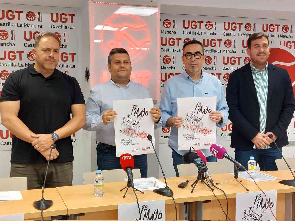 Nueva propuesta de título: UGT y CCOO llaman a la acción en el Día Internacional del Trabajo en busca de salarios más altos y costos más bajos.