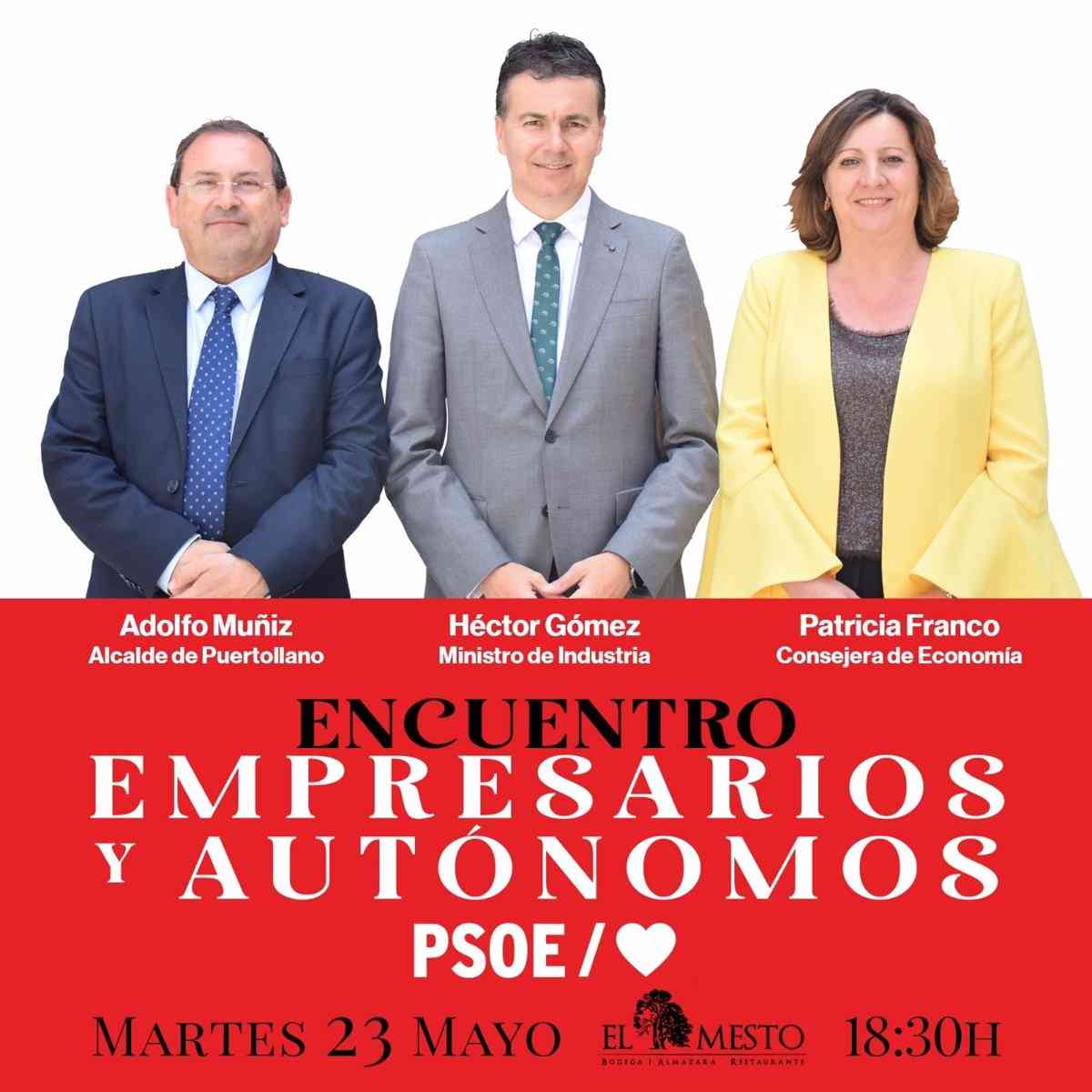 El próximo martes se celebrará en Puertollano un encuentro entre el ministro de Industria y empresarios y autónomos.