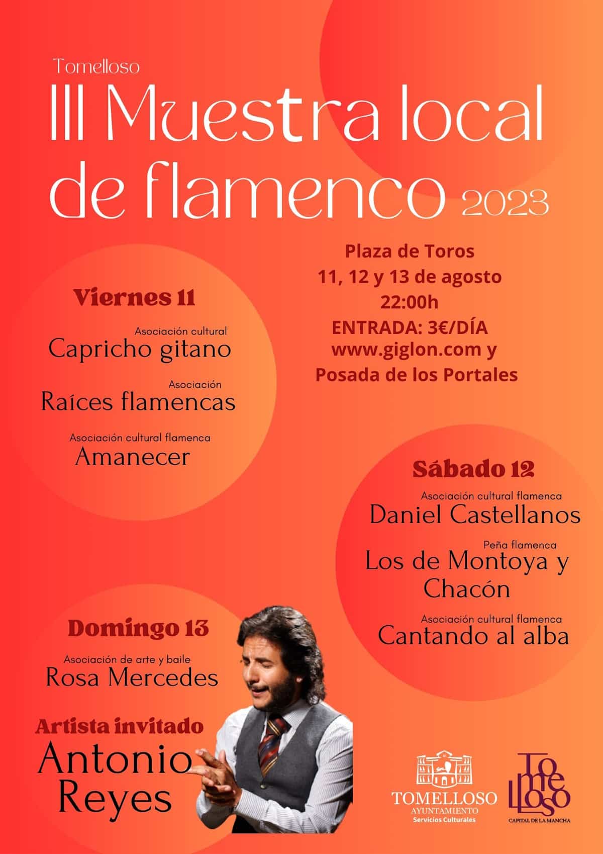III Muestra Local de Flamenco en la Plaza de Toros de Tomelloso del 11 al 13 de agosto con entradas a 3 euros