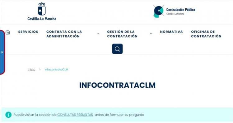 El portal InfocontrataCLM facilita la resolución de 350 consultas de contratación para el Gobierno regional