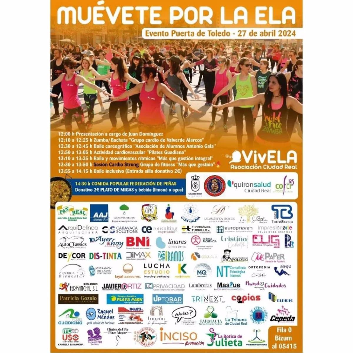 Ciudad Real se une en solidaridad con ‘Muévete por la ELA’ con el respaldo de más de 70 empresas y colectivos