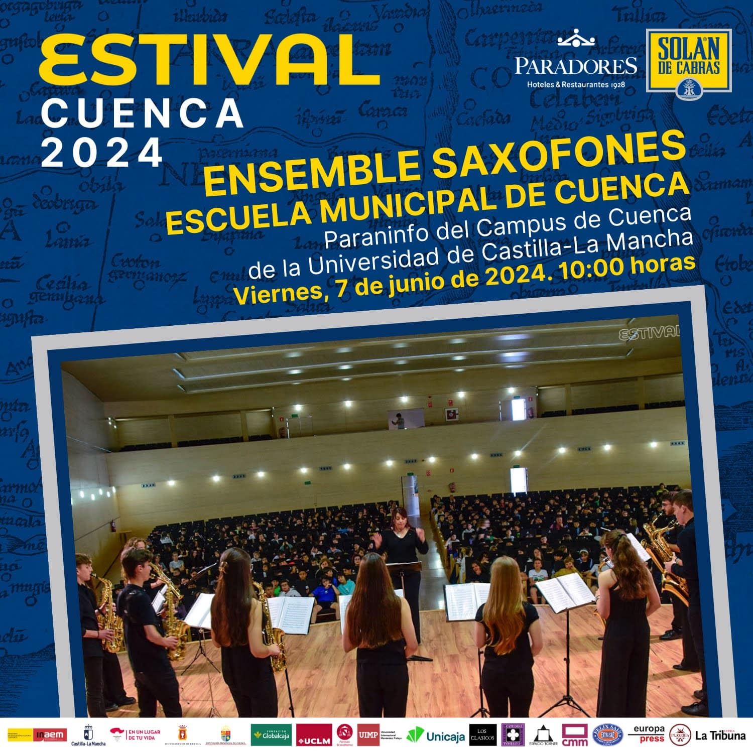 El ensemble de saxofones de la E.M. de música de Cuenca y Blanca Pinedo protagonizan un concierto didáctico