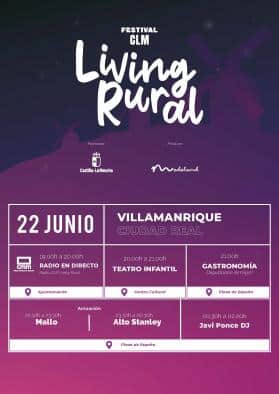 Un día de diversión familiar en Festival CLM Living Rural en Villamanrique: música, entretenimiento y deliciosa gastronomía.