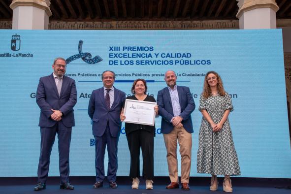 La excelencia en servicios públicos de la gerencia de Alcázar de San Juan es reconocida con un premio