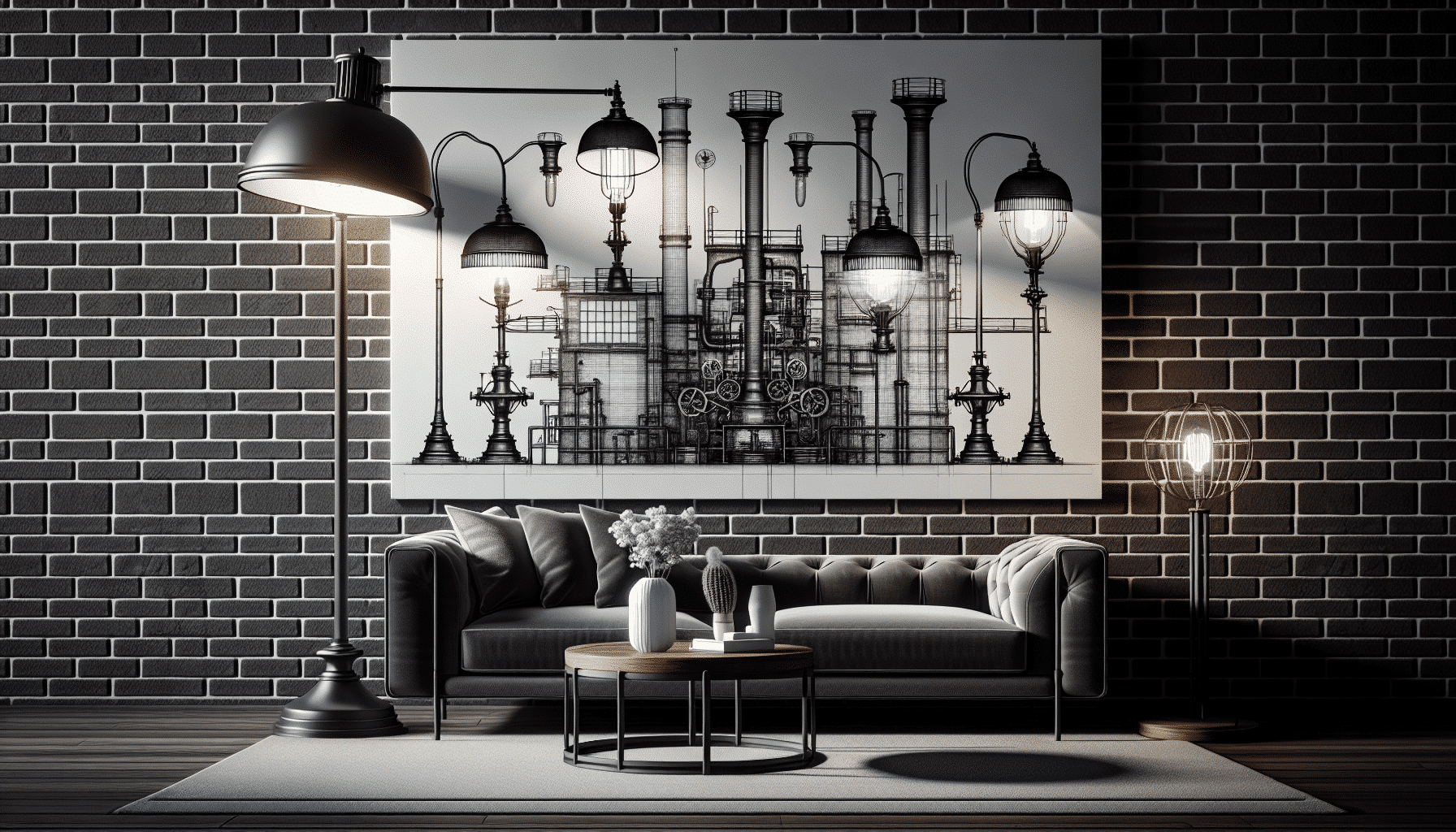 Lámpara de Pie de Estilo Industrial: Un Toque de Elegancia Clásica para tu Salón