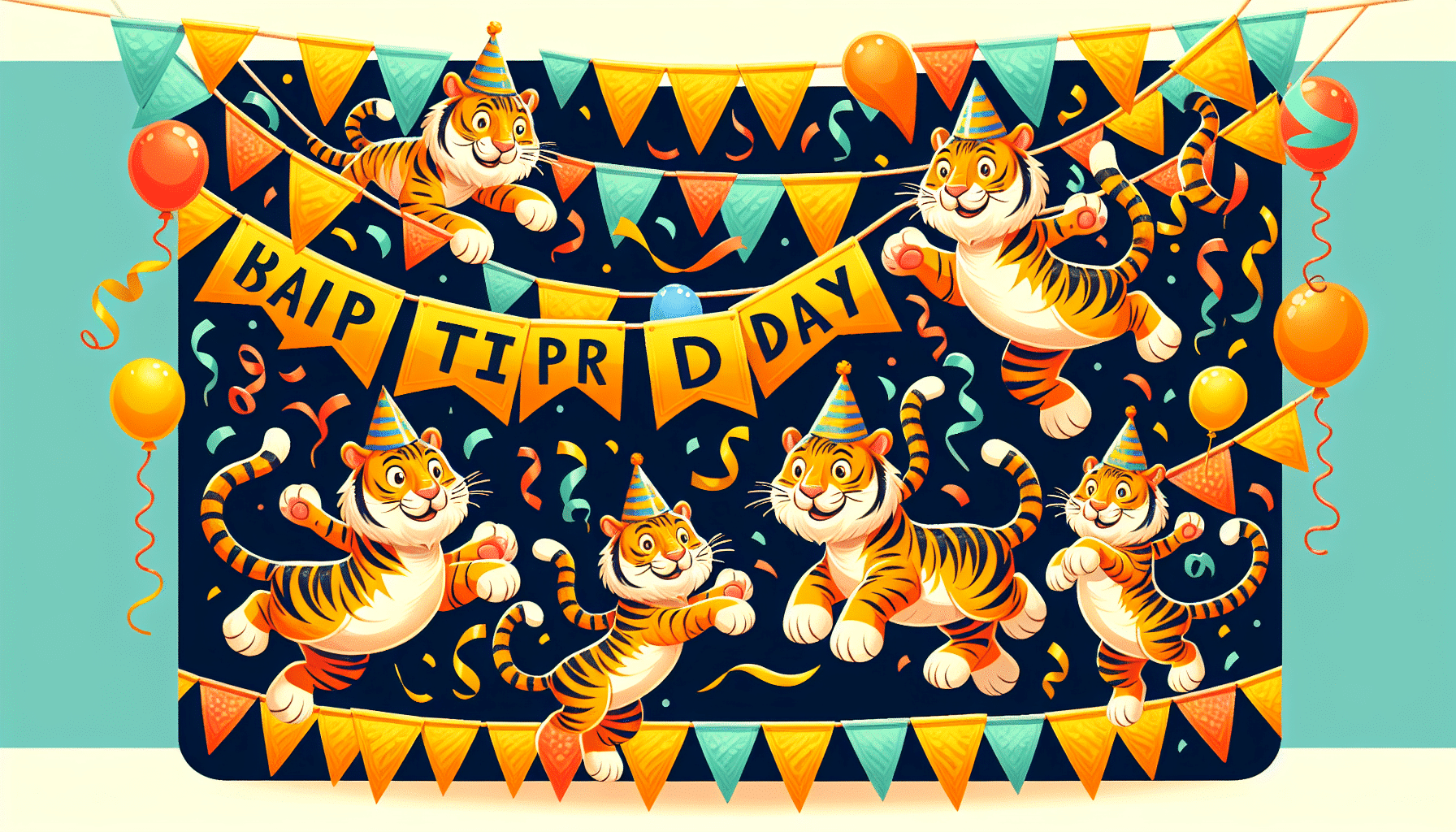 ¡Alegra tus Celebraciones con la Vibrante Guirnalda de Tiger!