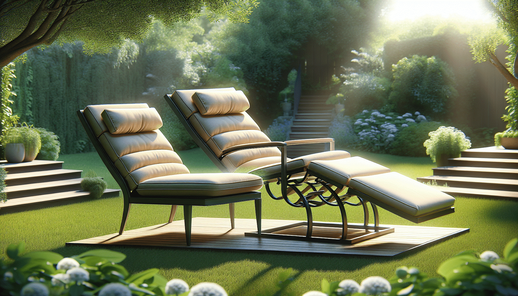 Confort y Estilo: Silla Multiusos que se Convierte en Tumbona de Jardín, Sin Necesidad de Instalación