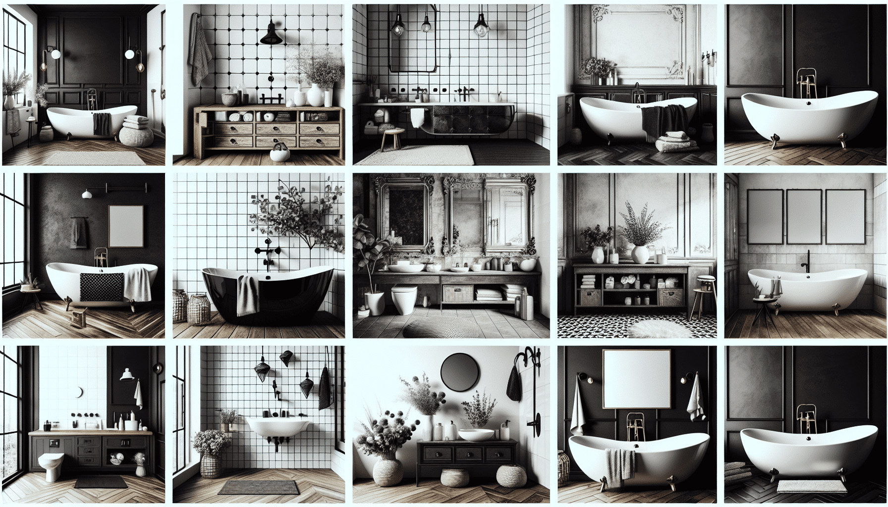 Transforma Tu Baño con Estilo: Inspiradoras Ideas de Decoración en Blanco y Negro