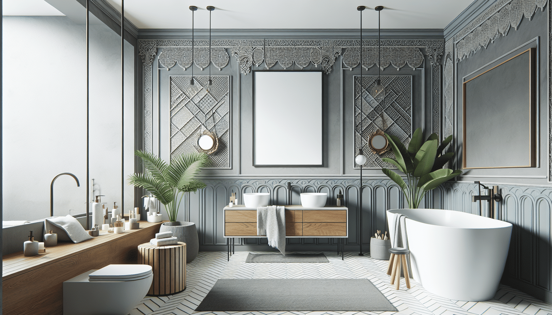 Innovadoras Ideas de Decoración en Gris y Blanco para tu Baño que Adorarás [2024]