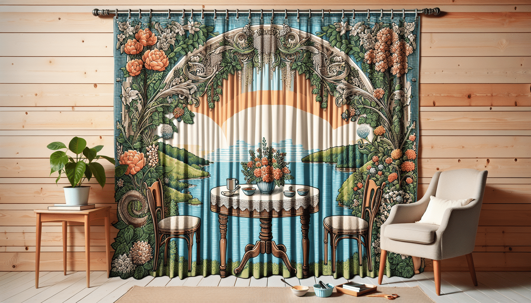 Transformación Sorprendente: Una Mesa Antigüa Revive con una Cortina de Ducha