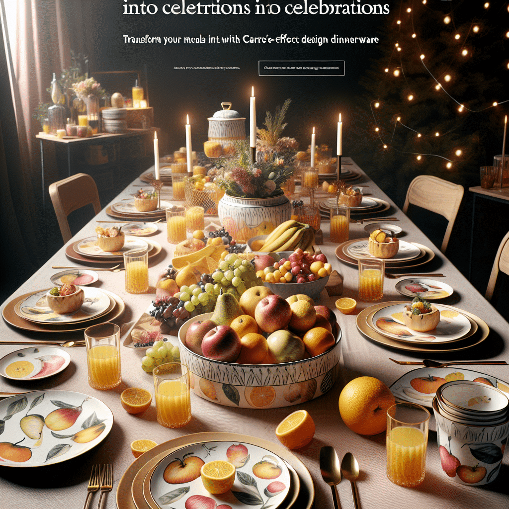 Transforma Tus Comidas en Celebraciones con Vajillas de Diseño Efecto Fruta de Carrefour