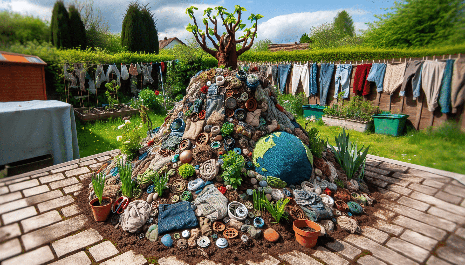 Transforma Tus Trapos Viejos en Creativas Decoraciones para el Jardín: Idea DIY Ingeniosa