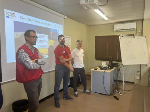 Delegación de Estonia se capacita en la gestión de emergencias por incendios forestales con el dispositivo INFOCAM