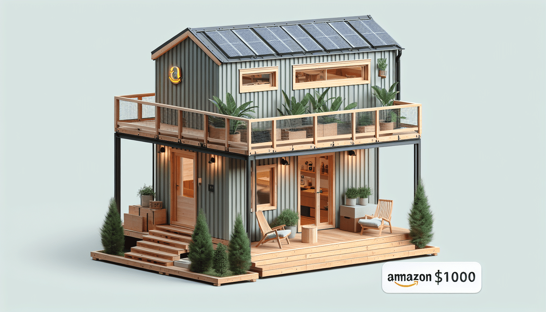Casa Prefabricada De Amazon Con Terraza En La Azotea: Solución Personalizable Desde 15,000 Euros