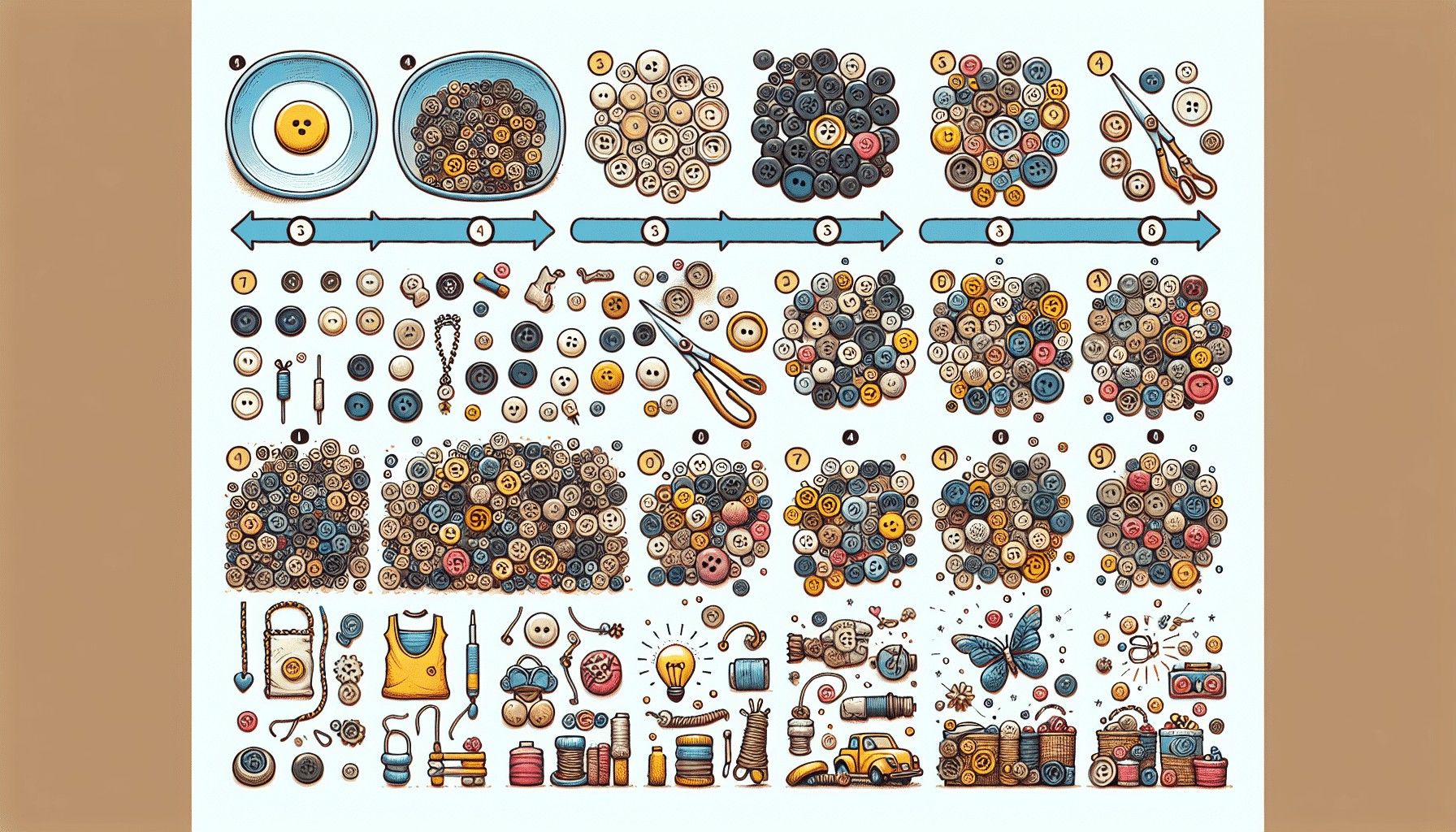 Da Una Nueva Vida a Tus Botones Viejos con estas Creativas Manualidades DIY