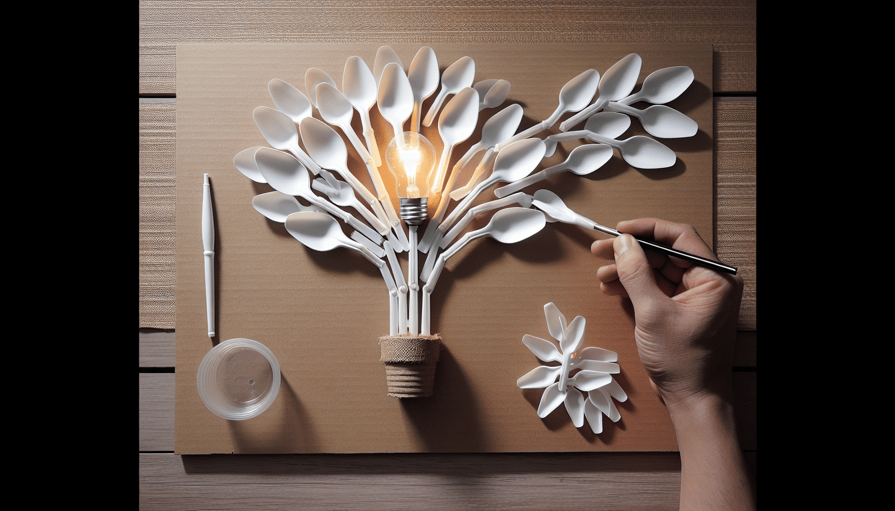 Convierten Cucharas de Plástico en Lámparas de Diseño: Innovación y Ecología en una Sola Idea