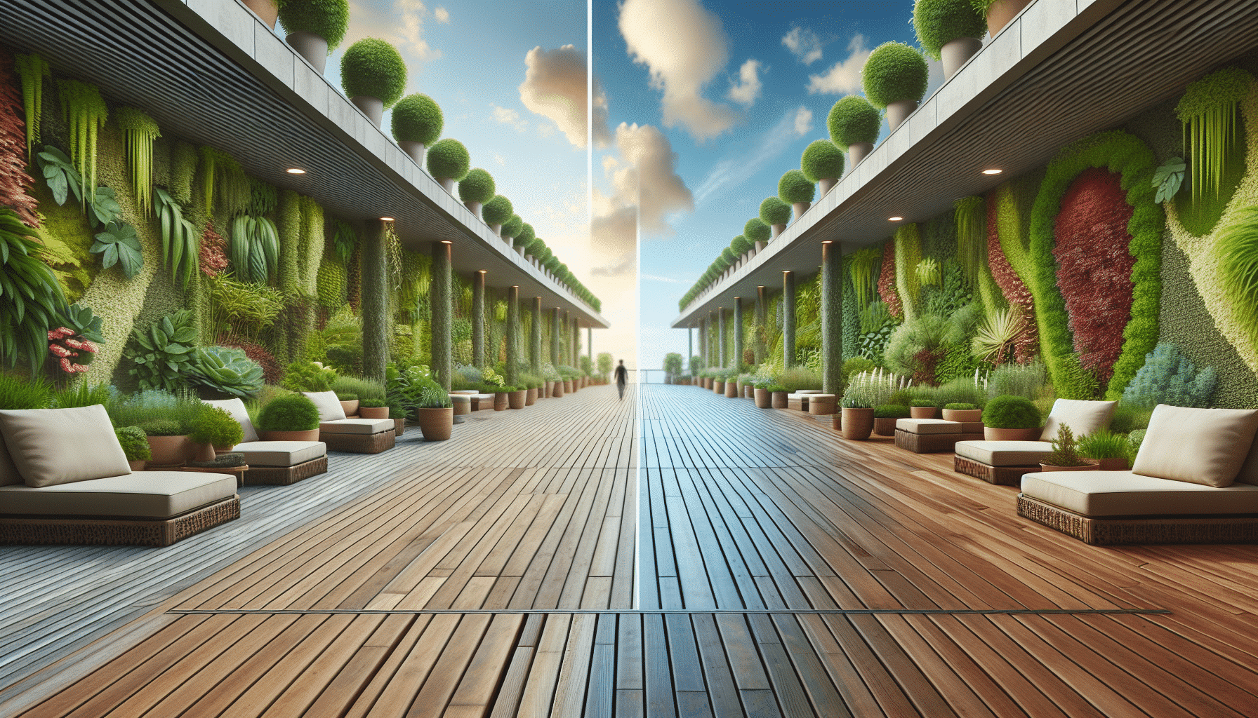 Renovación Impresionante: Terraza Extensa con Tarima y Jardines Verticales