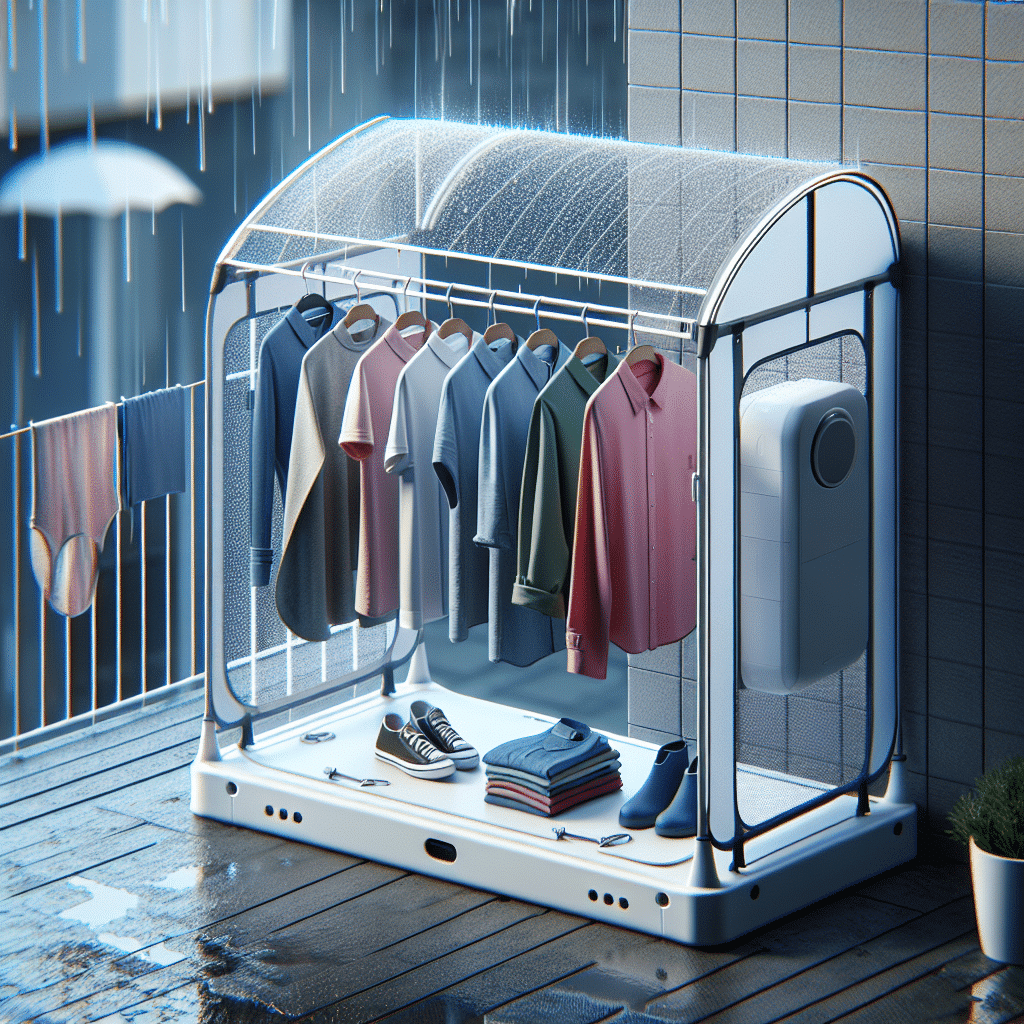 Tendedero Compacto y Revolucionario: Protege tu Ropa de la Lluvia en Espacios Pequeños