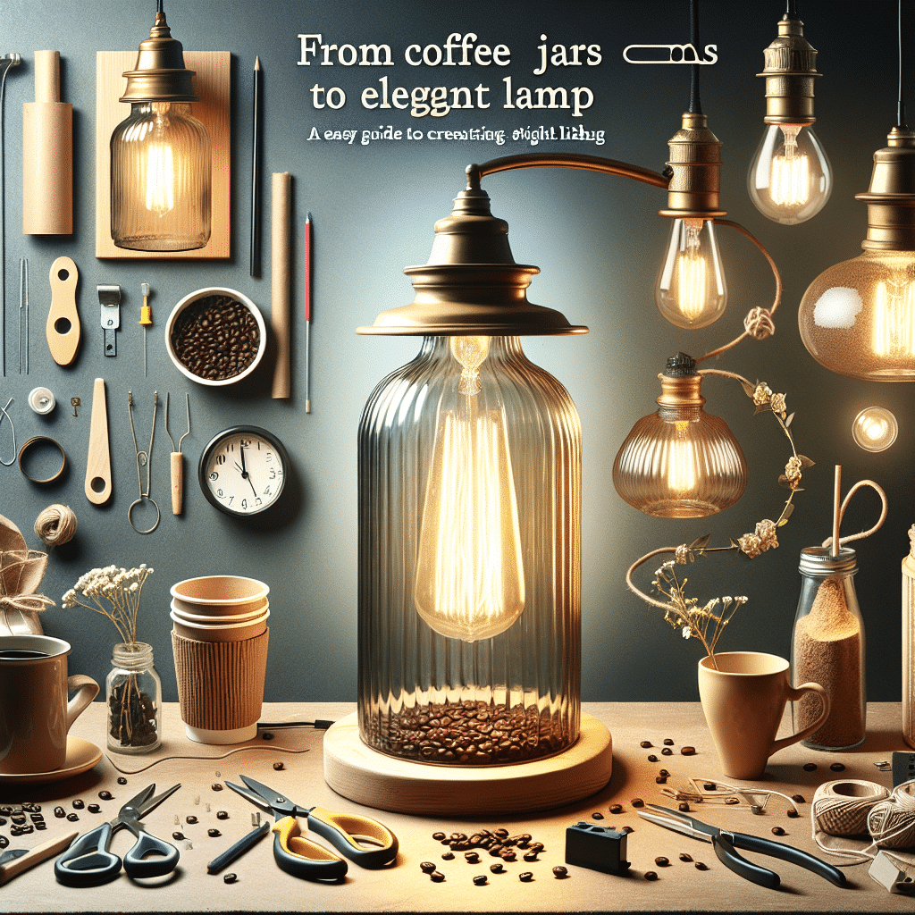 De Frascos de Café a Lámparas Elegantes: Guía Fácil para Crear Iluminación con Estilo