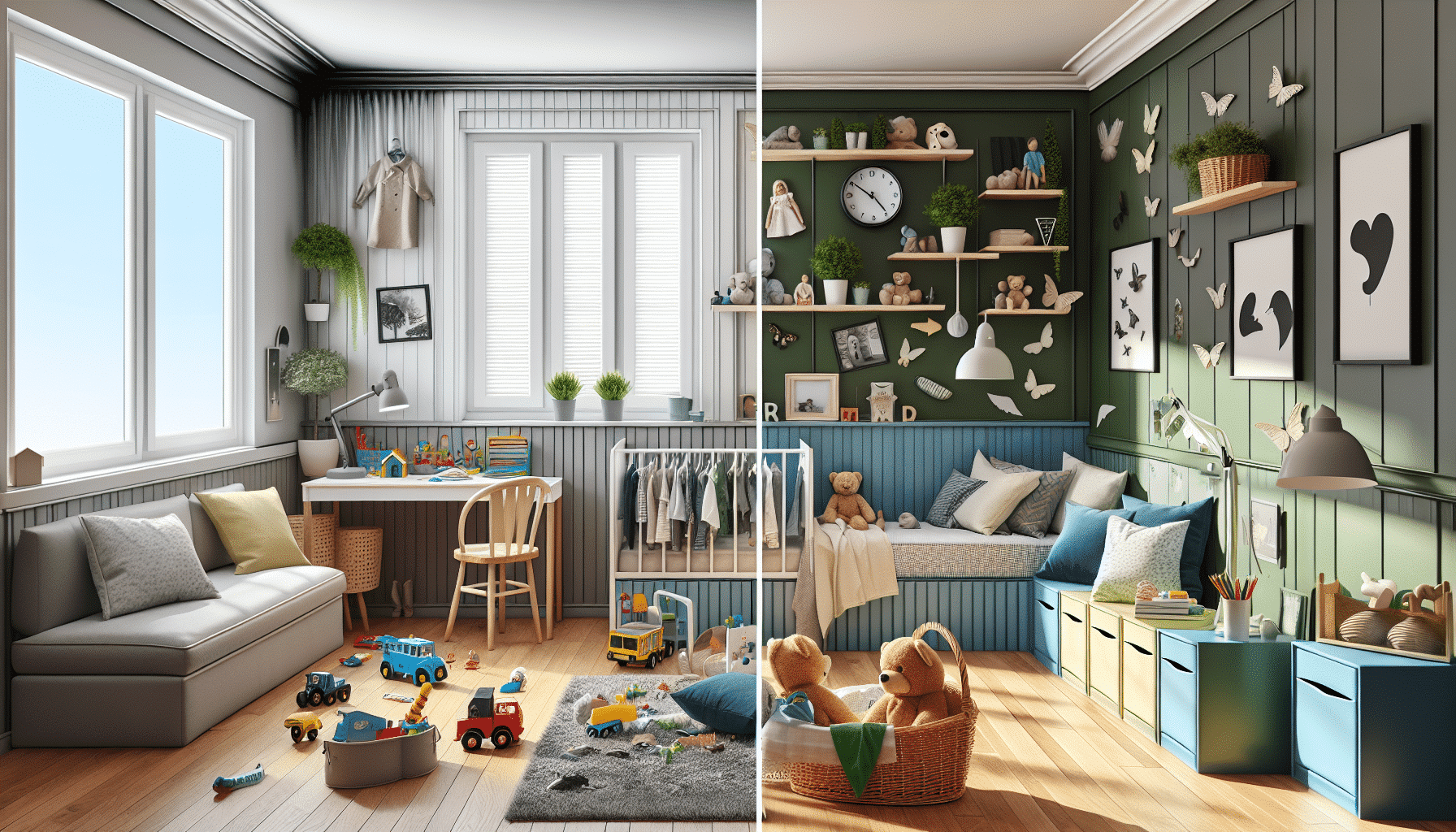 Transformación Asombrosa: De Cuarto Infantil Monótono a Dormitorio para Niños con Estilo y Funcionalidad