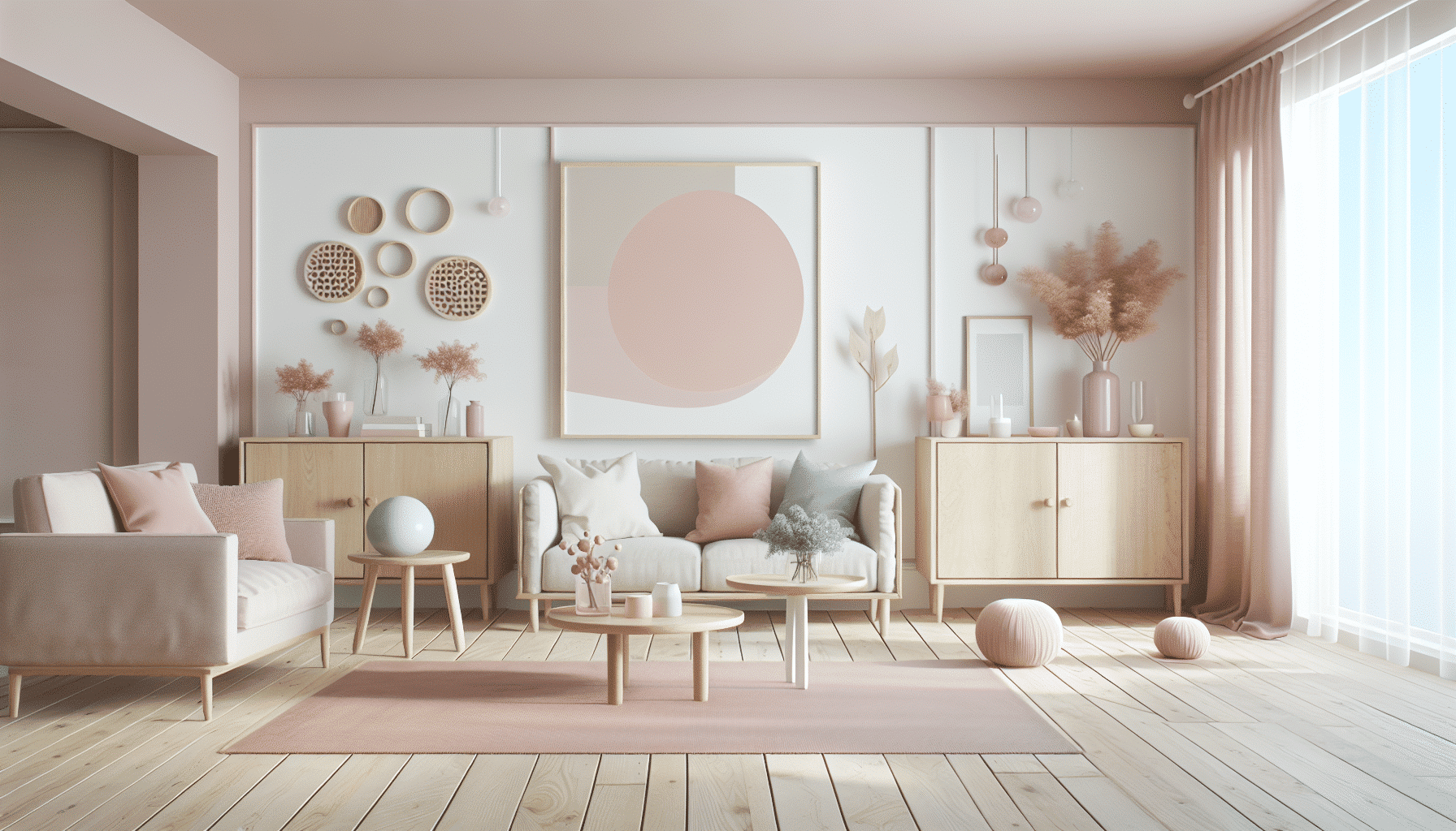 Elegancia Nórdica y Rosa Empolvado: La Fusión Perfecta en un Apartamento Femenino y Acogedor