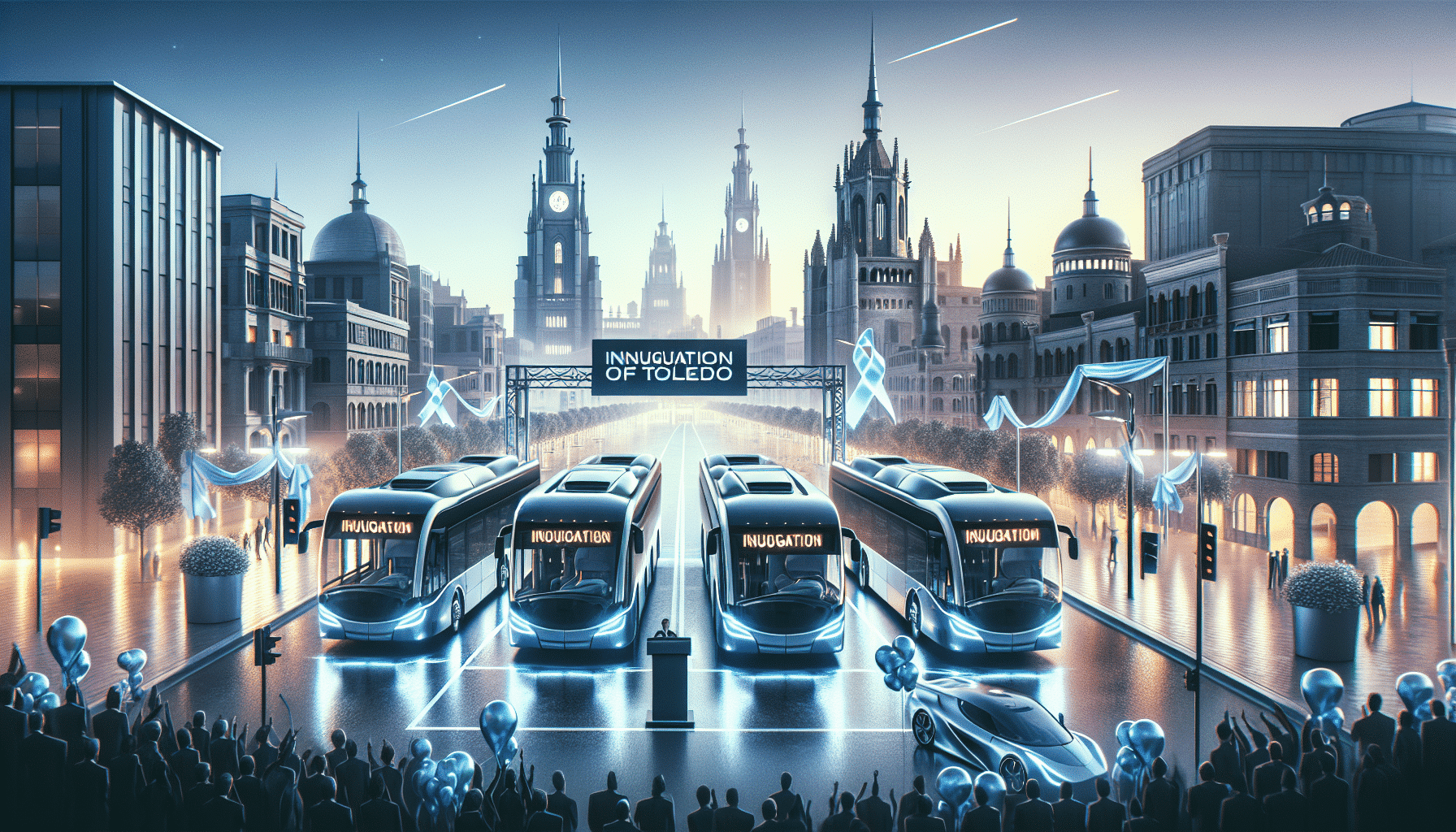 Toledo presenta sus primeros cinco autobuses eléctricos que iniciarán su recorrido en octubre.