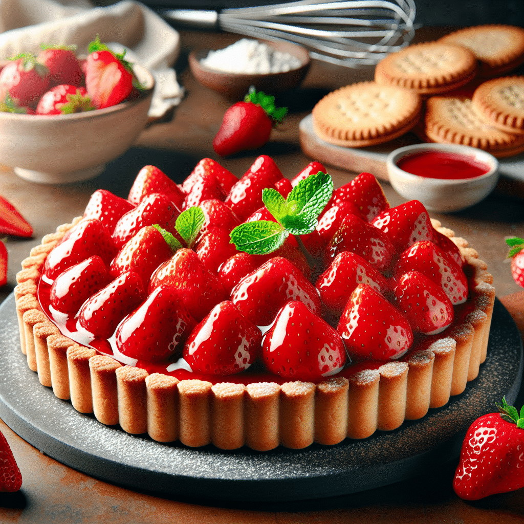 Exquisita Tarta de Fresas Sin Horneado