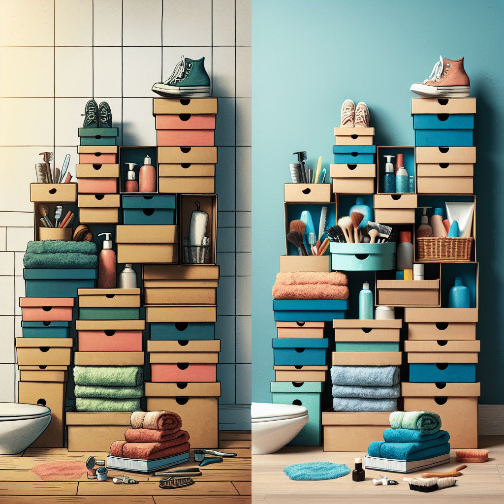 Convierte Cajas de Zapatos en una Creativa Solución de Almacenamiento para tu Baño