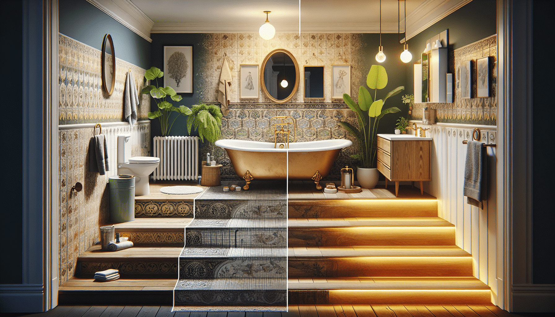 Renueva tu Espacio: De Baño Anticuado a Refugio Moderno de Relajación