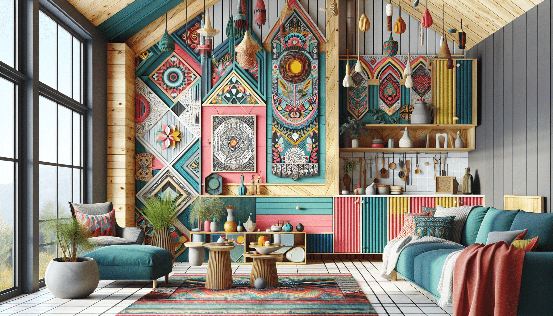 Hogar Nórdico Revitalizado: Colores Vivos y Estampados Audaces