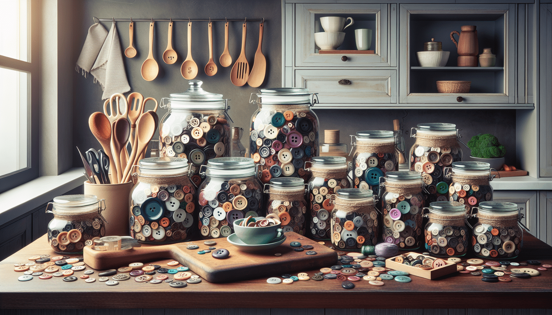 Organización Creativa: Transformando Botones Viejos en Soluciones de Almacenamiento para la Cocina