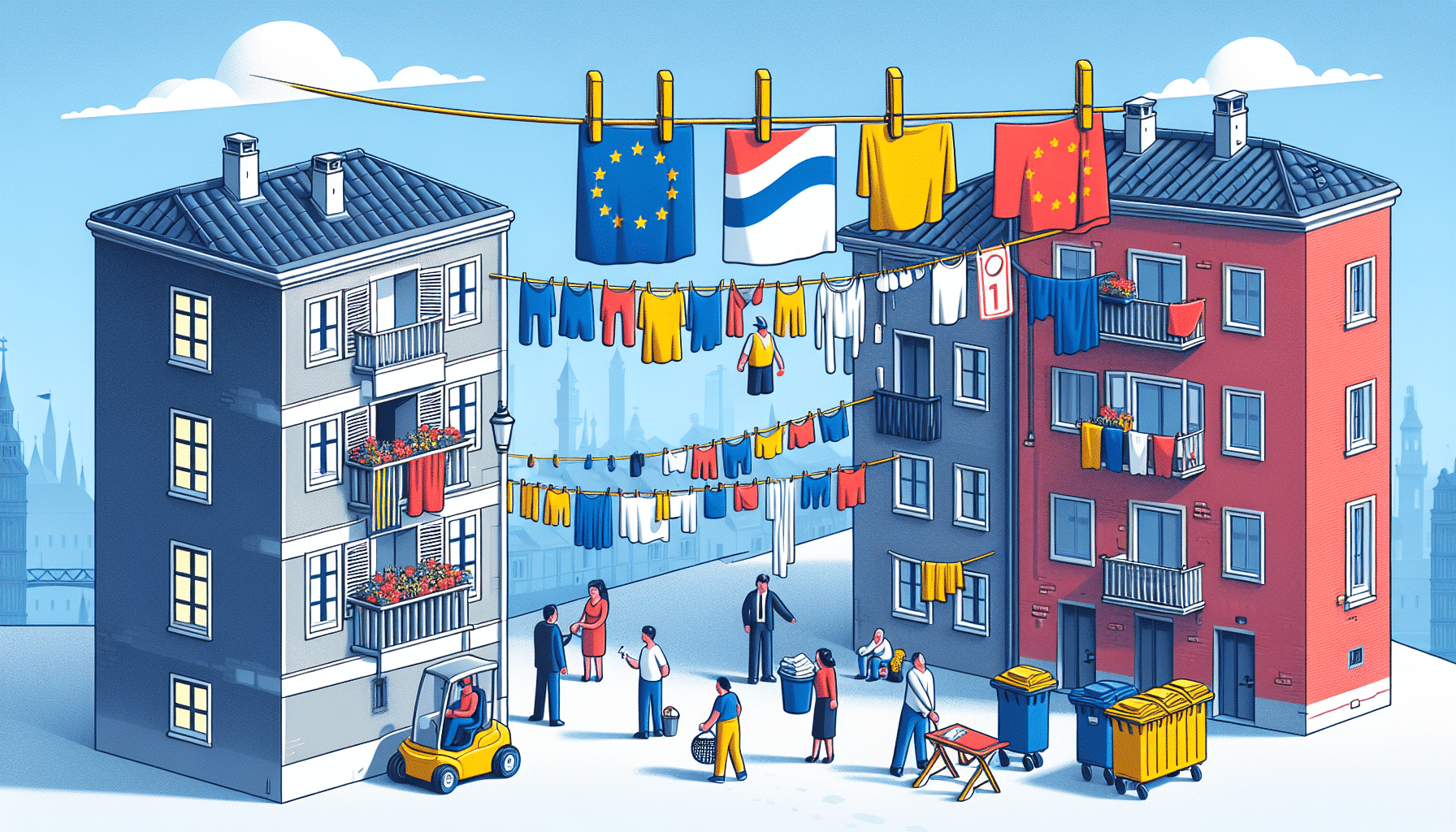 Imponen Multas de Hasta 750 Euros por Tender Ropa o Colgar Banderas en Balcones